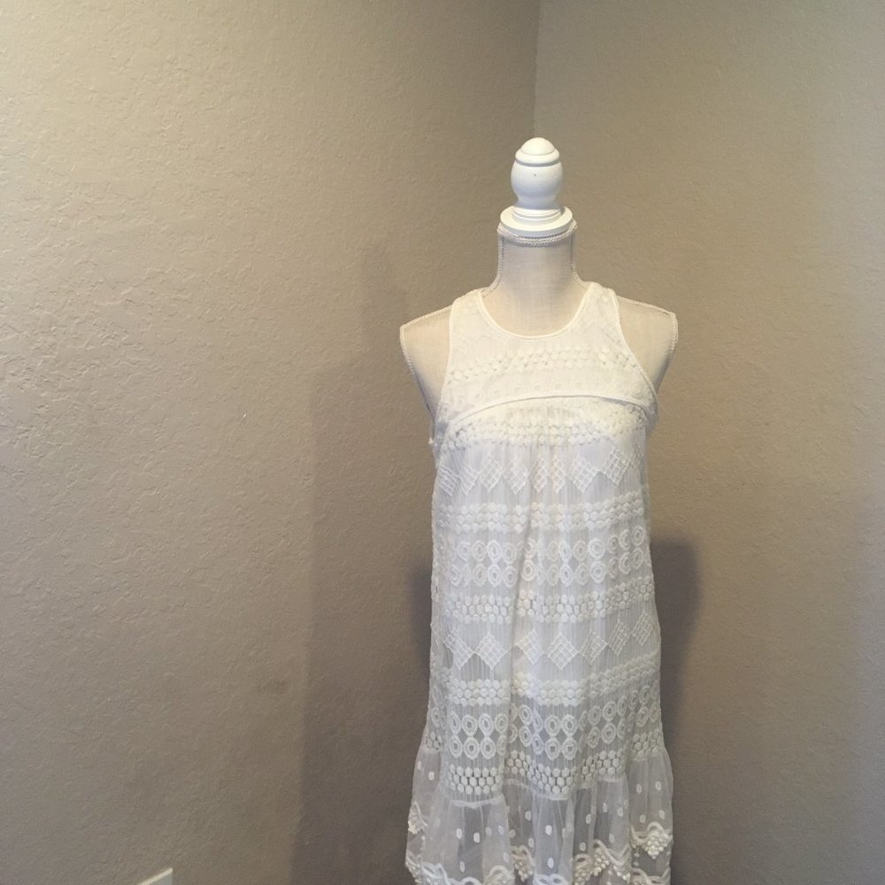 New Without Tags-Lace, White Dress